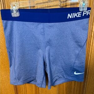 Nike Pro Heathered Blue Performance Shorts